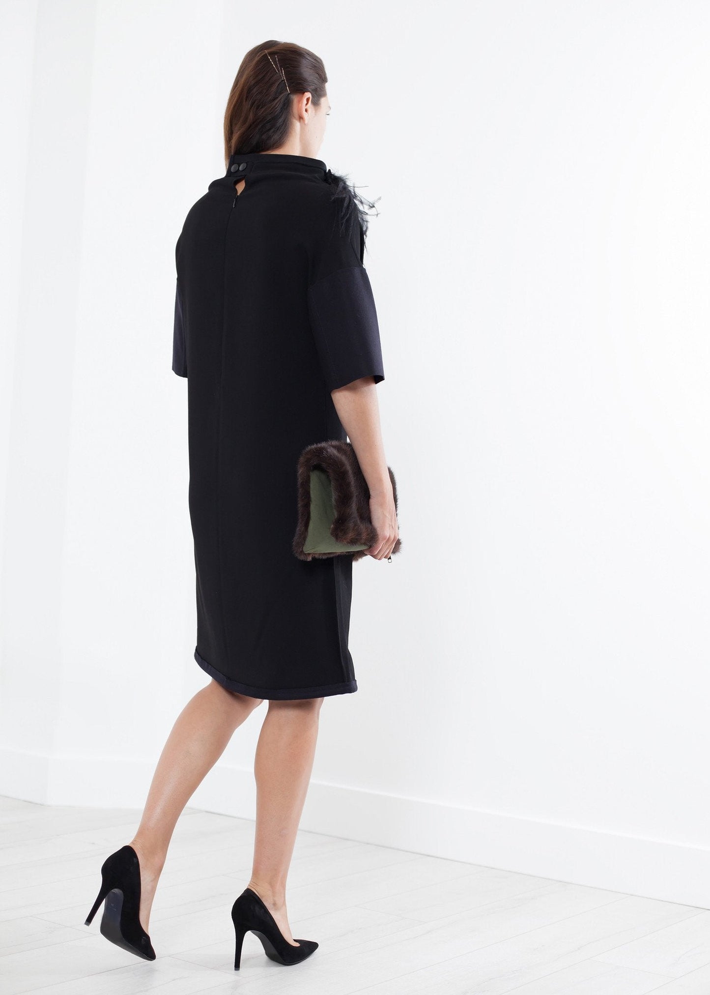 VESTIDO PLUMA DE AVESTRUZ