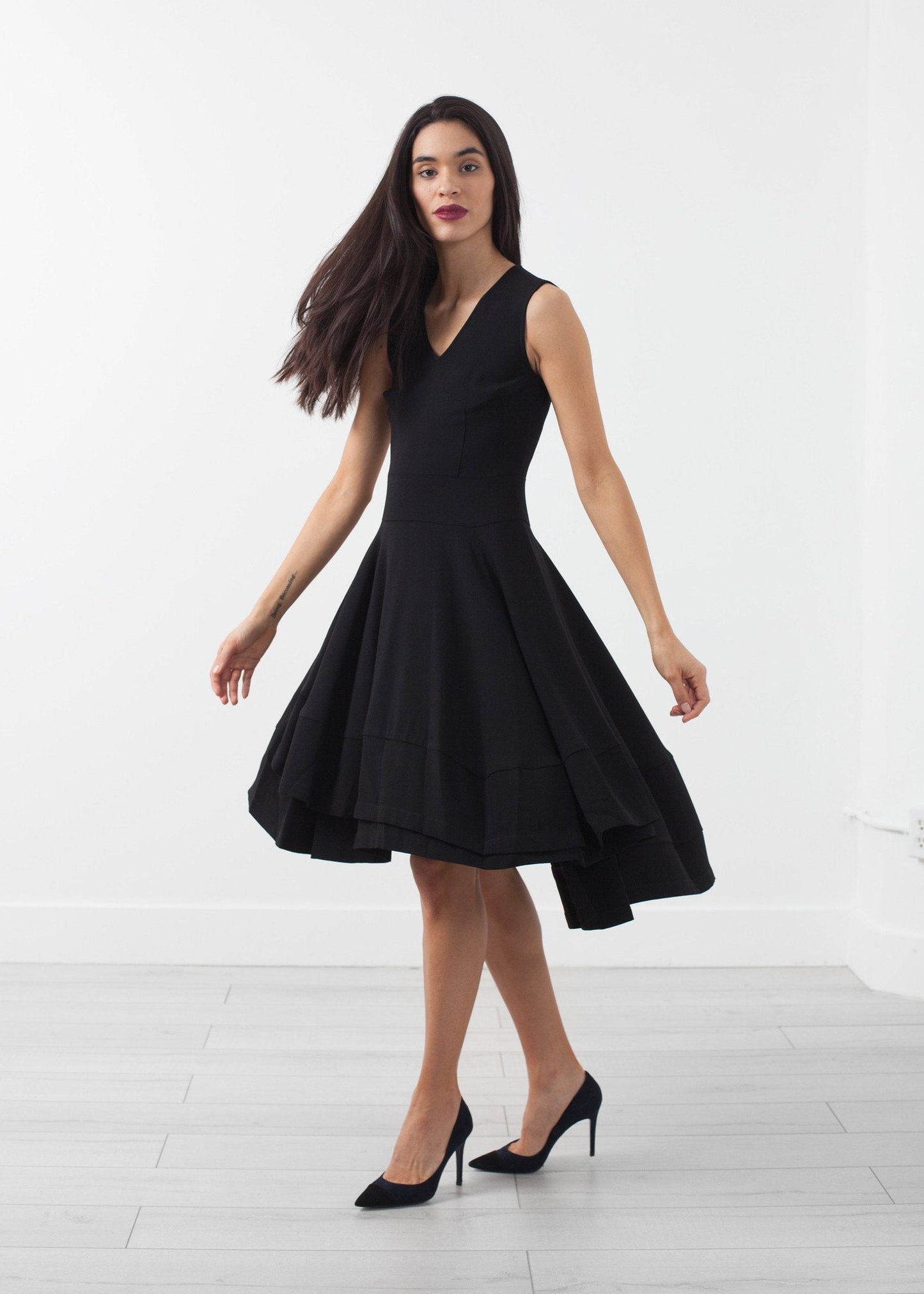 Robe à encolure en V