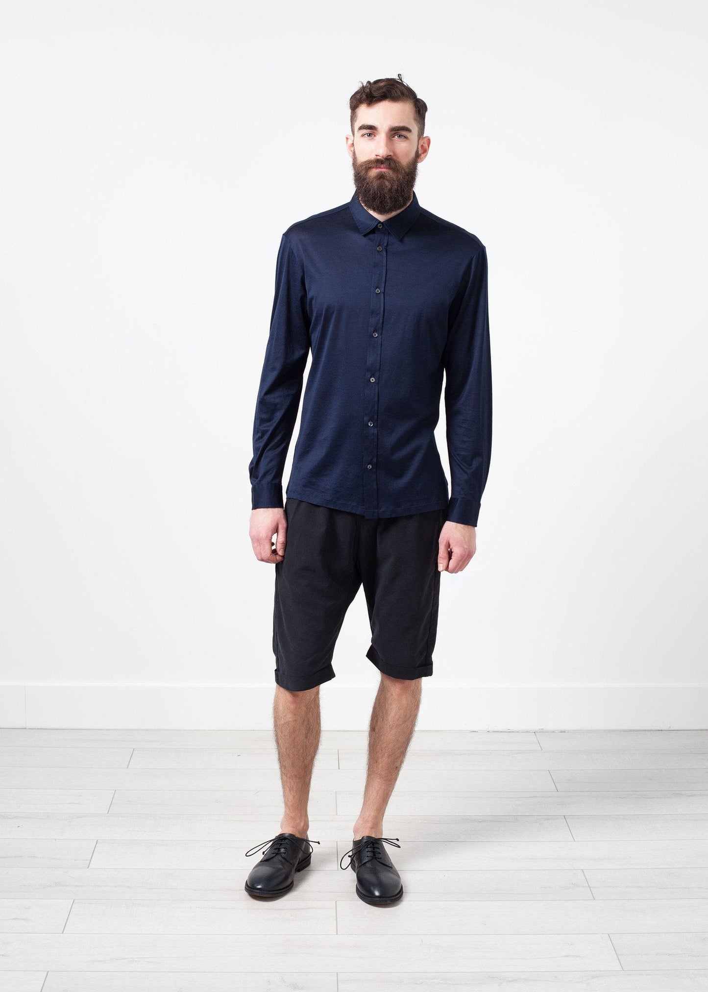 Schottland Button-Up in Navy