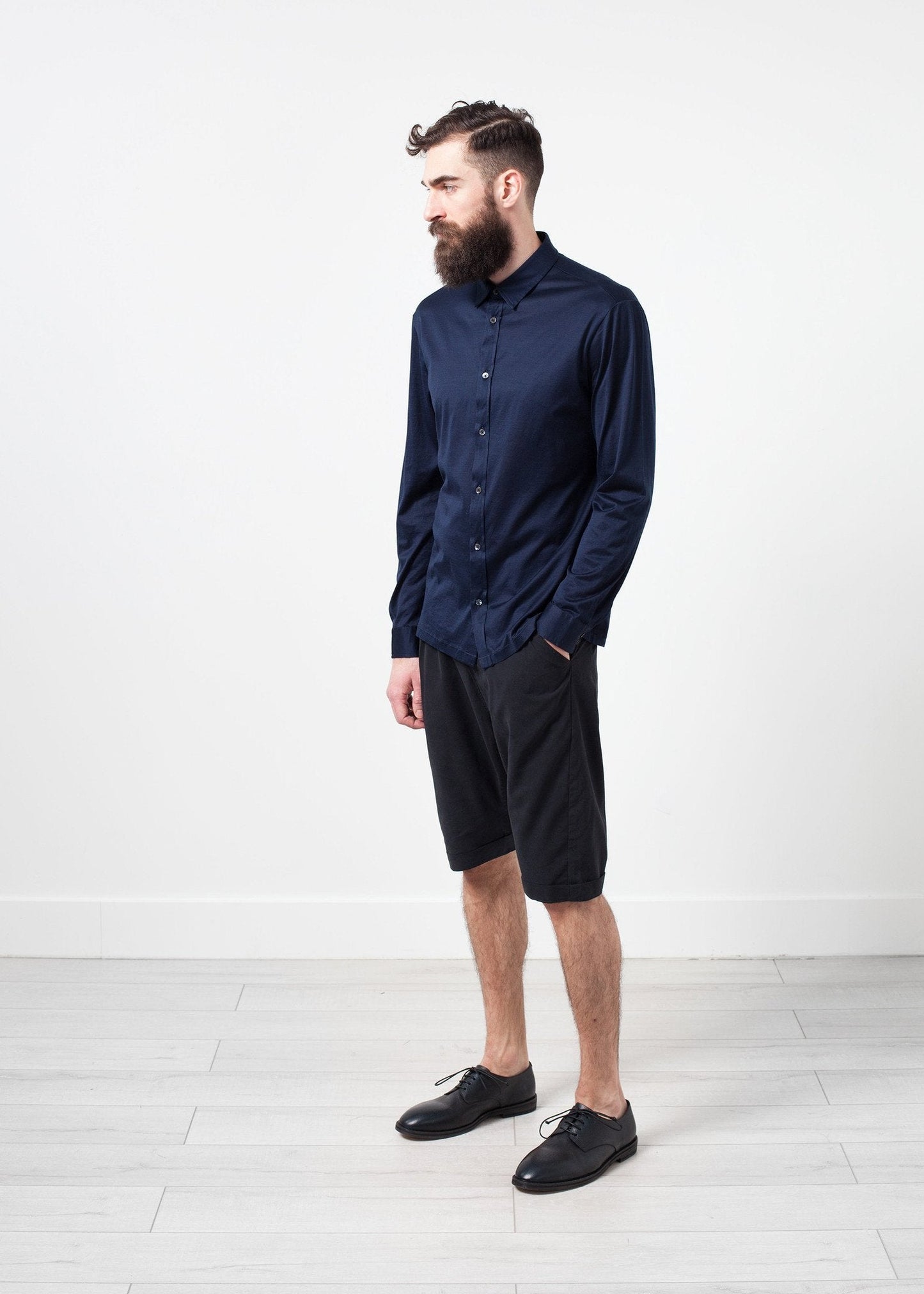 Schottland Button-Up in Navy