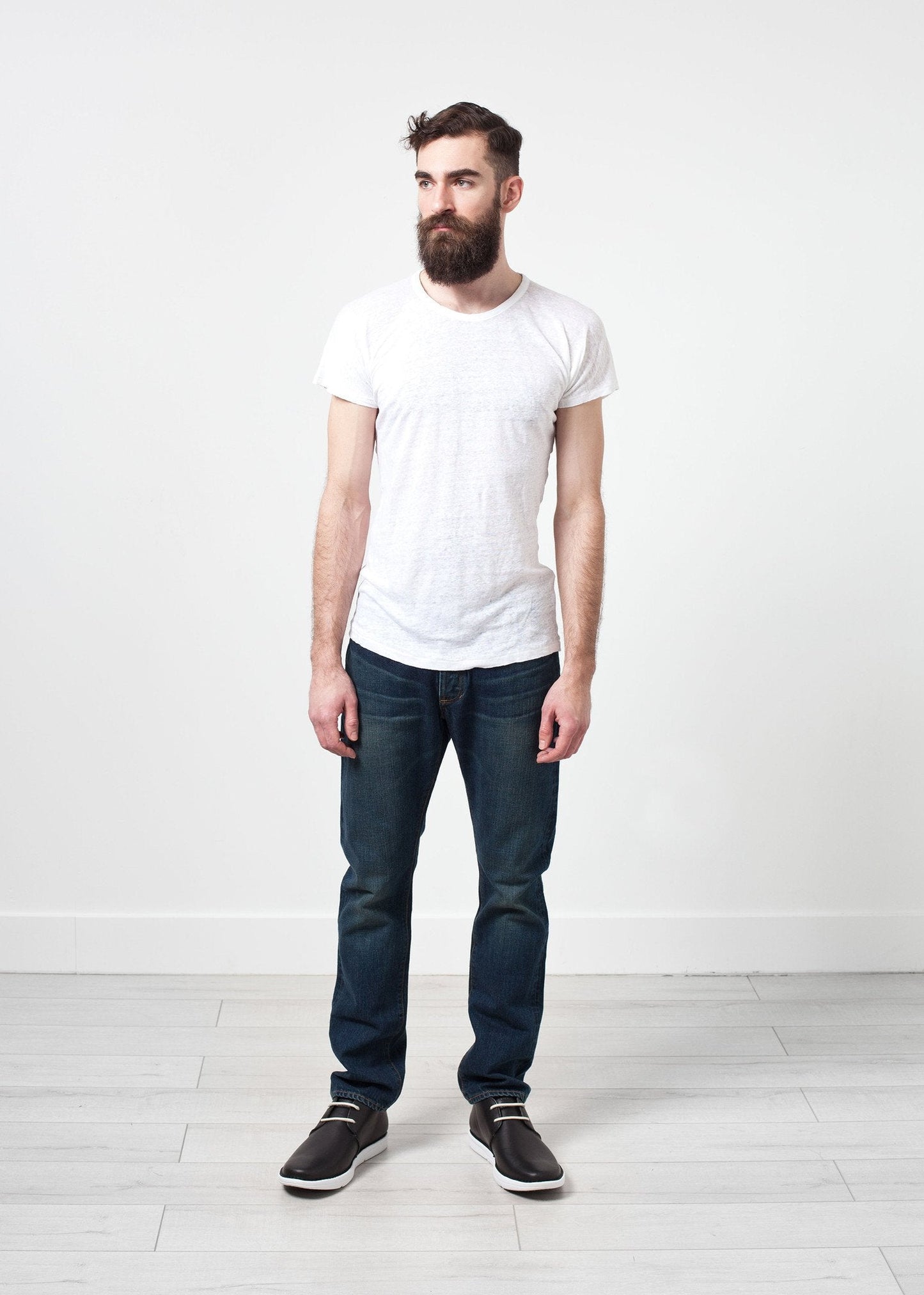 Camiseta Confort en Lino Blanco