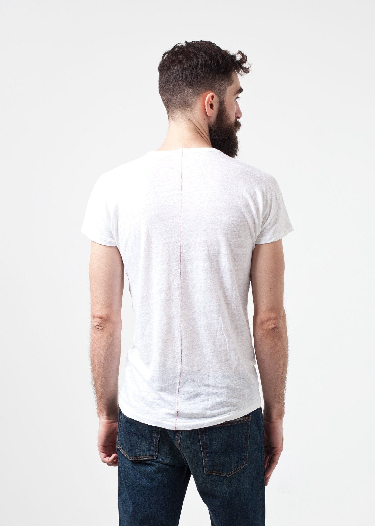 Camiseta Confort en Lino Blanco