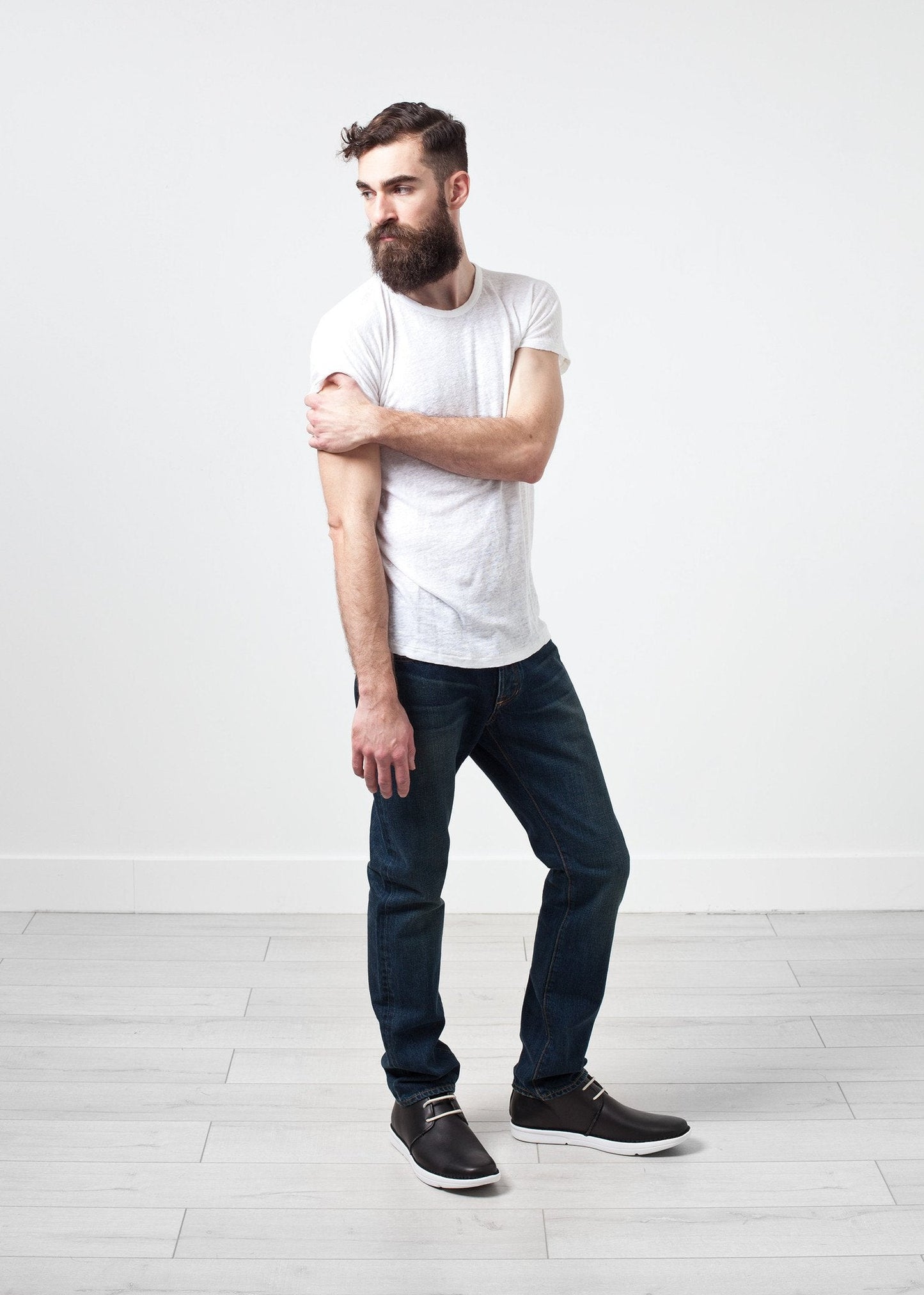 Camiseta Confort en Lino Blanco