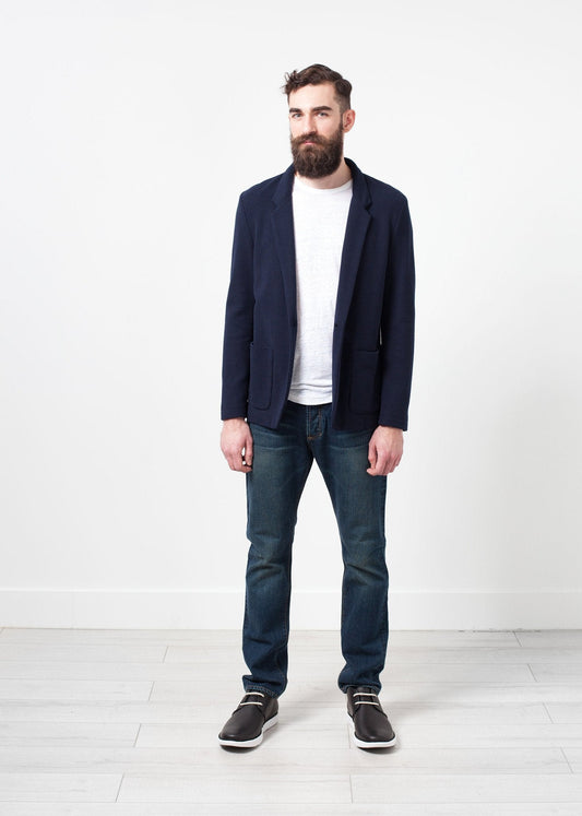 Chaqueta de algodón en azul marino