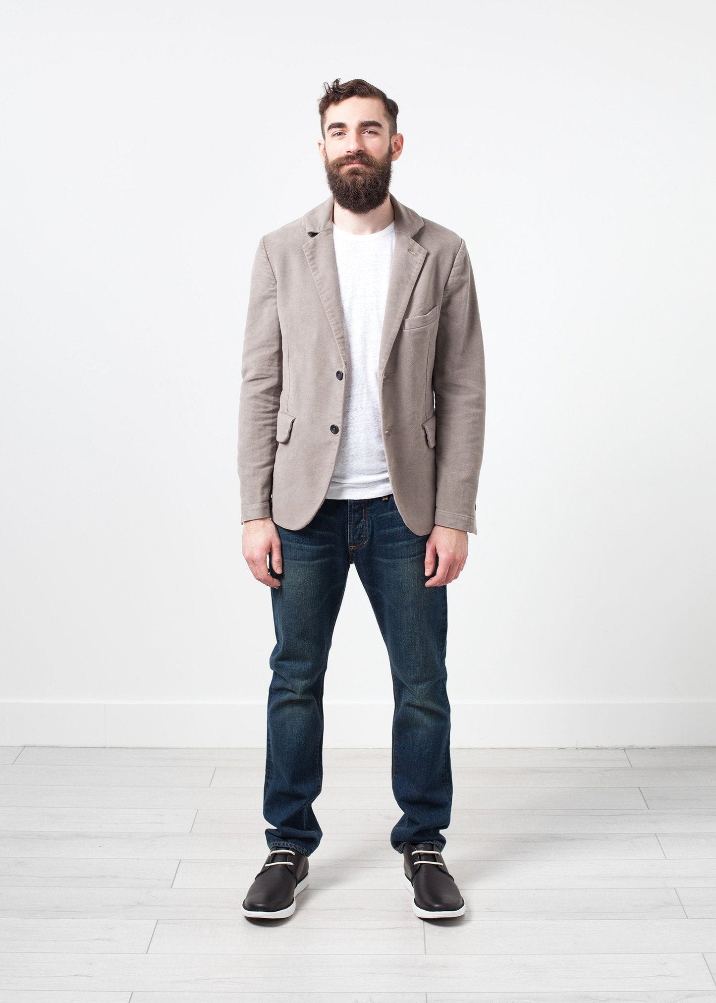 Zepo Blazer aus gebürsteter Baumwolle
