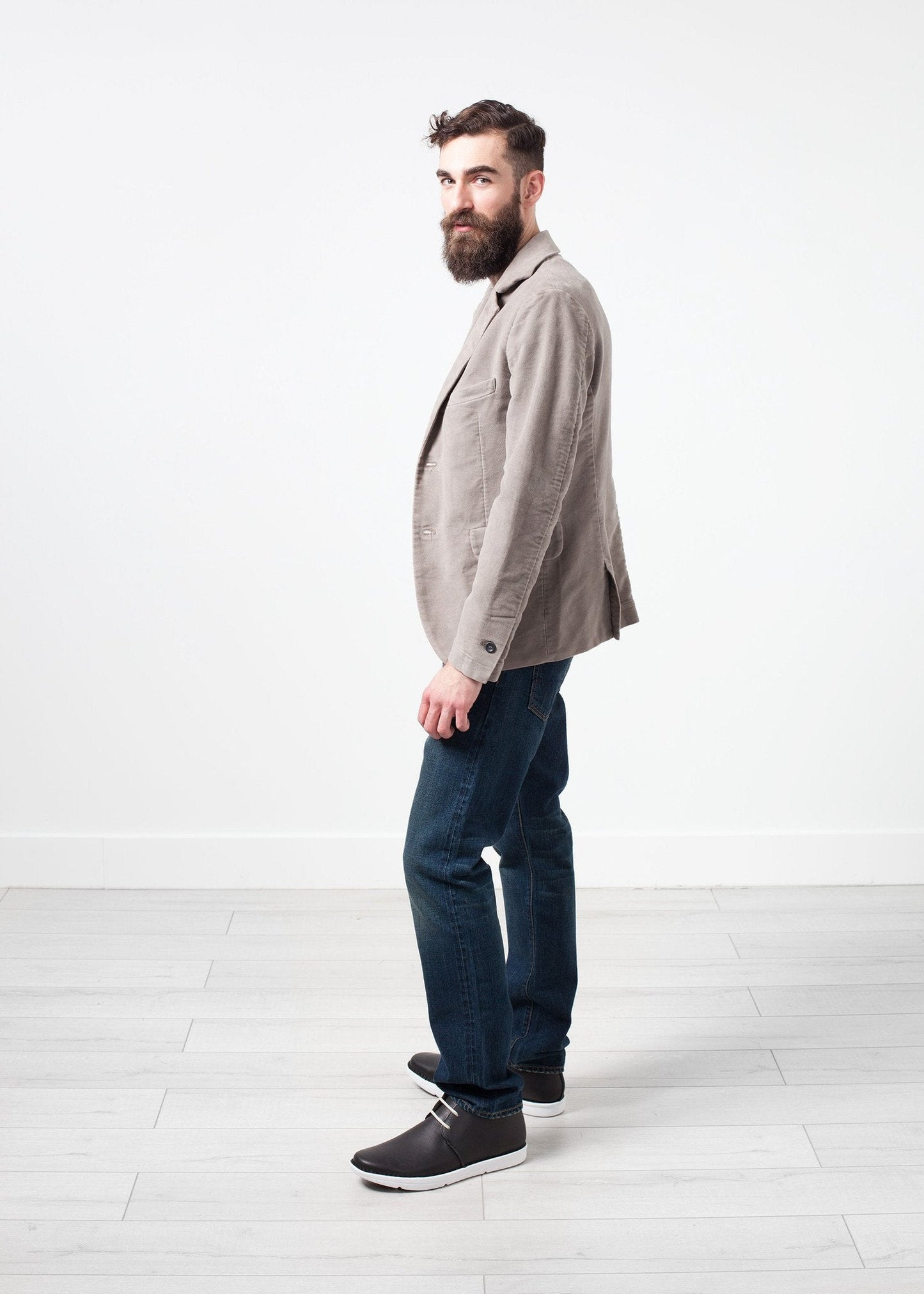 Zepo Blazer aus gebürsteter Baumwolle