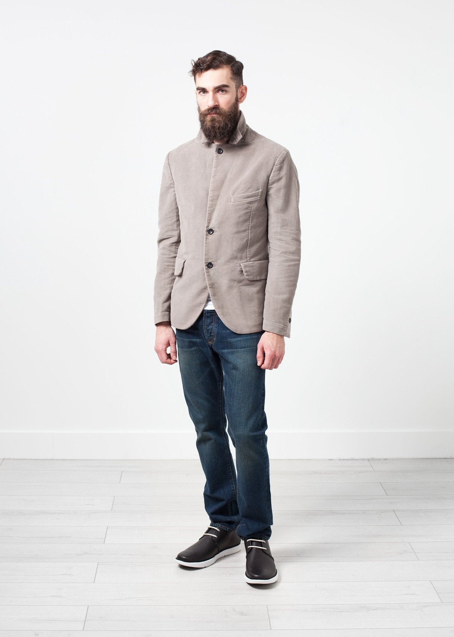 Zepo Blazer aus gebürsteter Baumwolle