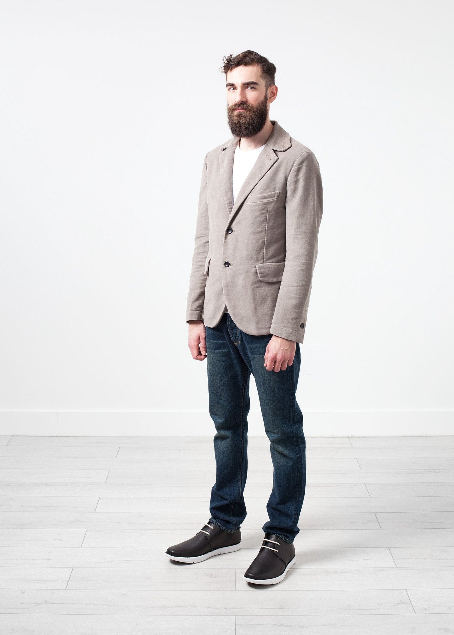 Zepo Blazer aus gebürsteter Baumwolle