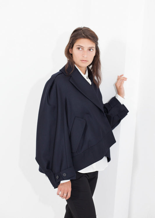 Chaqueta capullo de lana