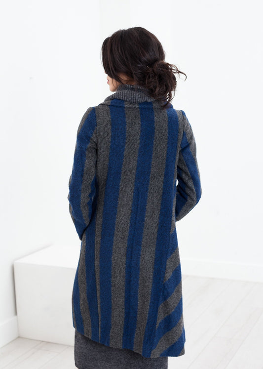 Manteau Petale en Argent/Bleu