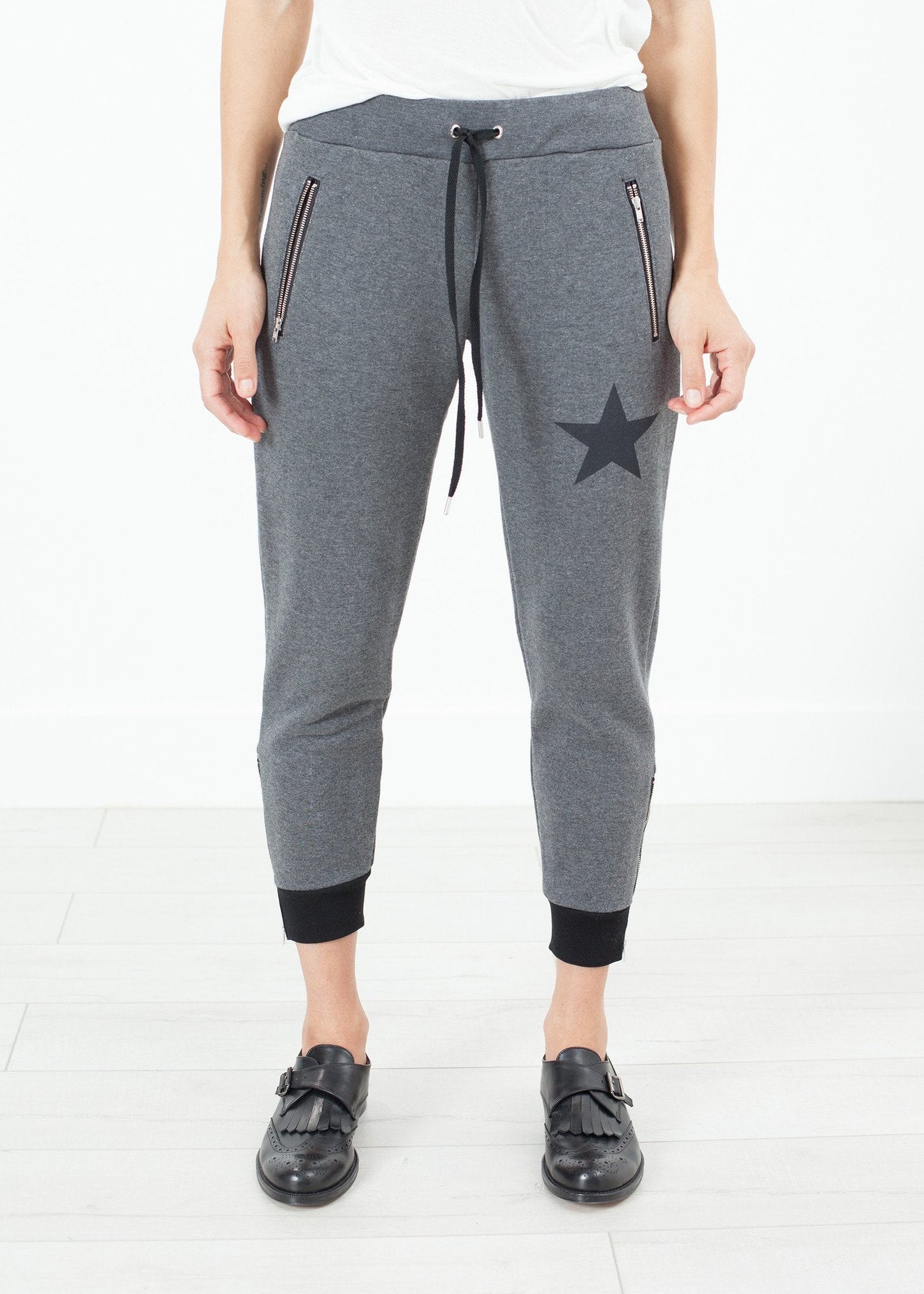 Loopwheeler Star Pant i grått 