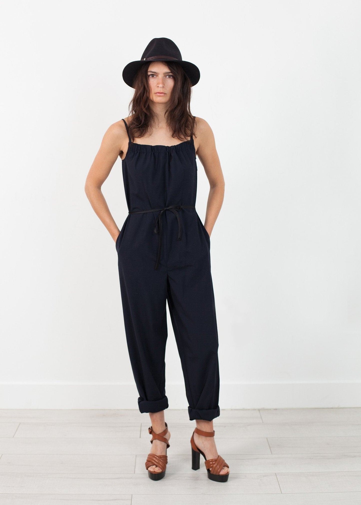 Ärmlös Jumpsuit i Marinblå