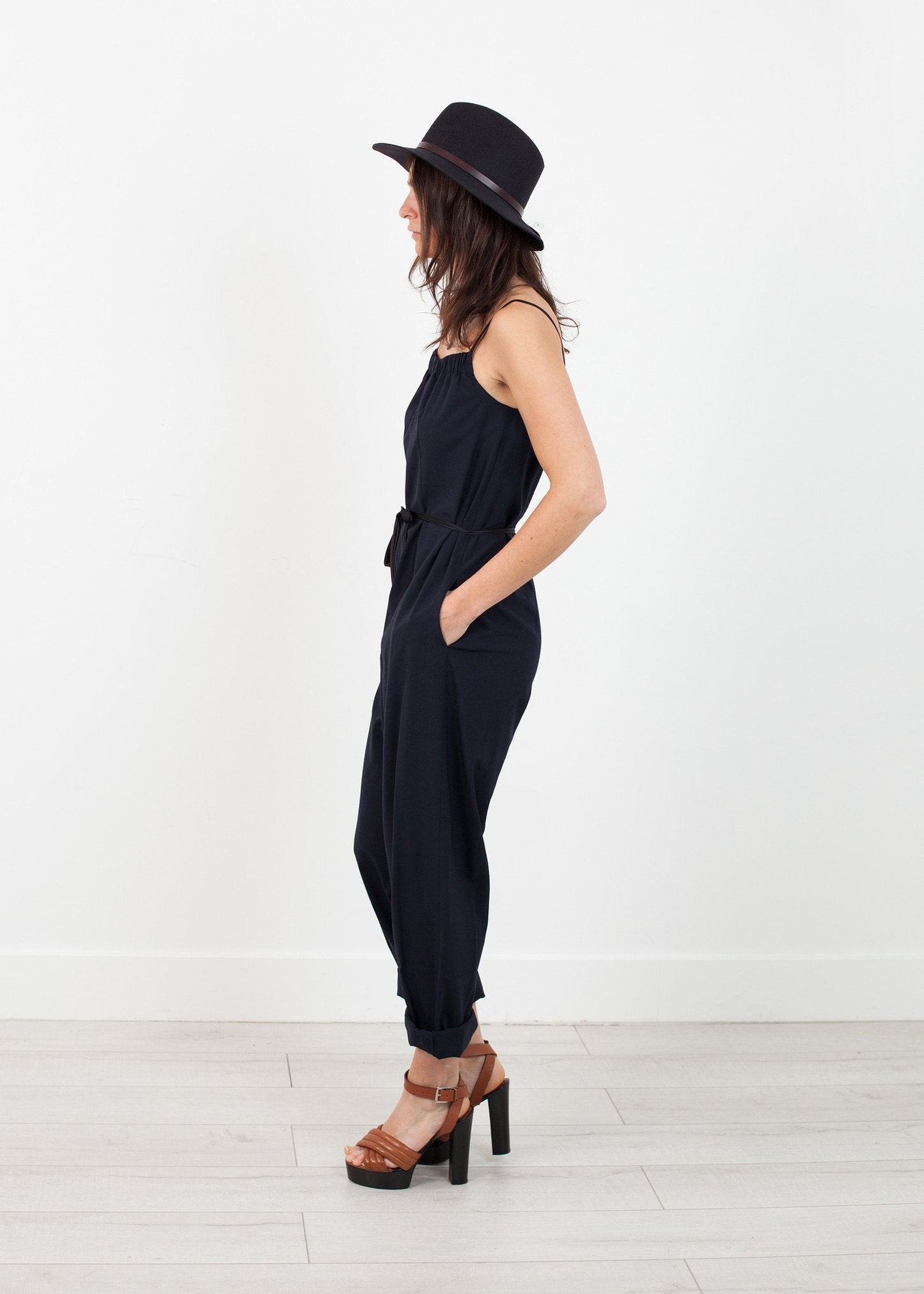 Ärmlös Jumpsuit i Marinblå