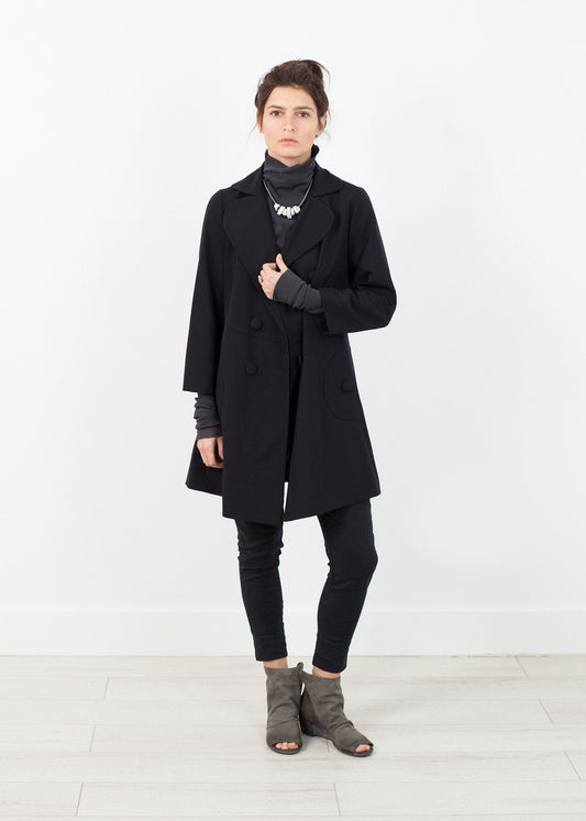 Manteau de jour en bleu marine