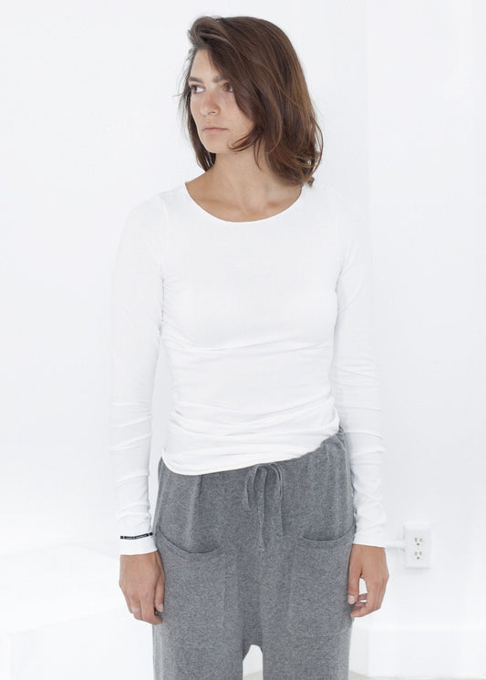 Stretch T-shirt i mjölk 