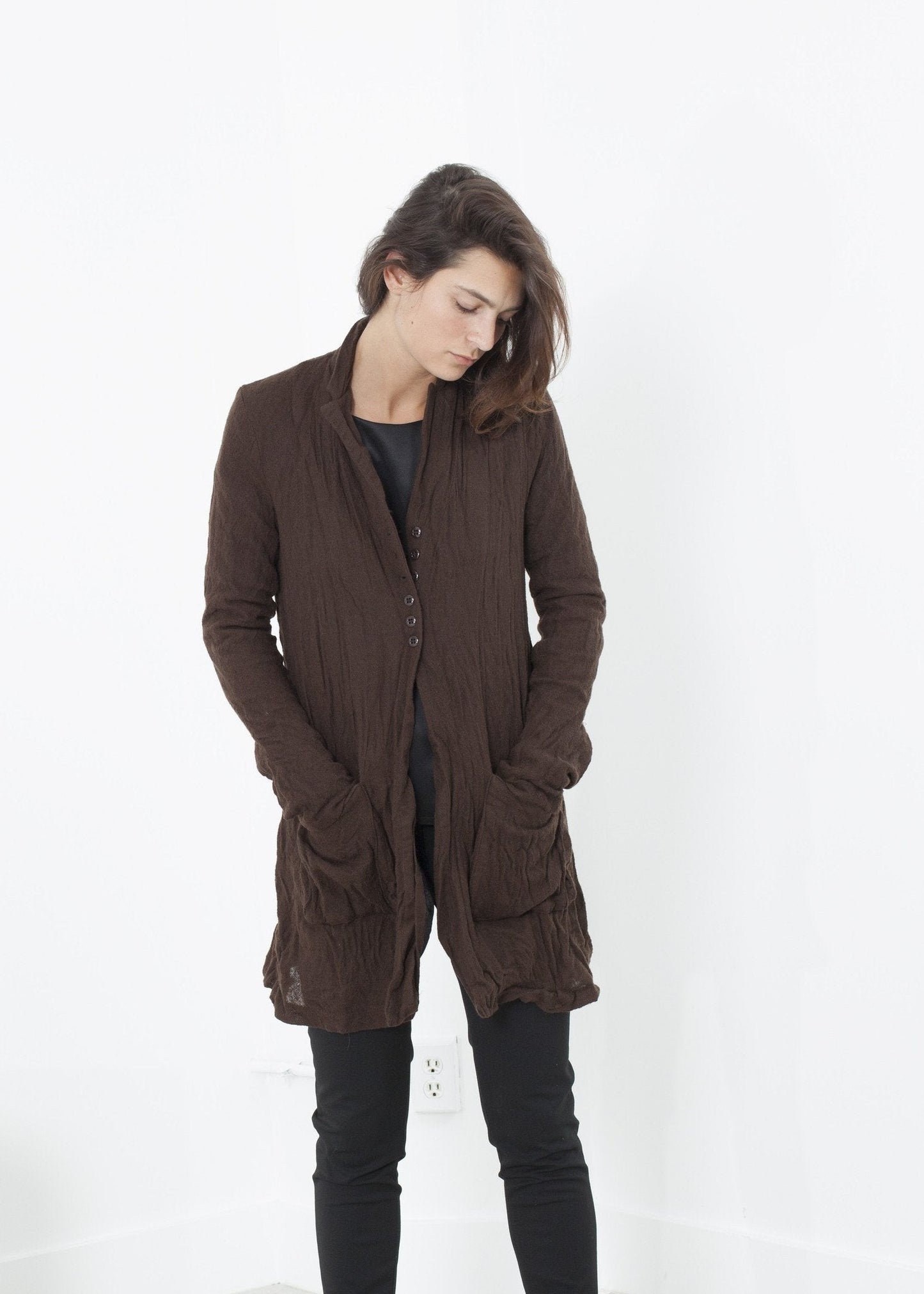 CHAQUETA DE LANA FANTASMA en Marrón