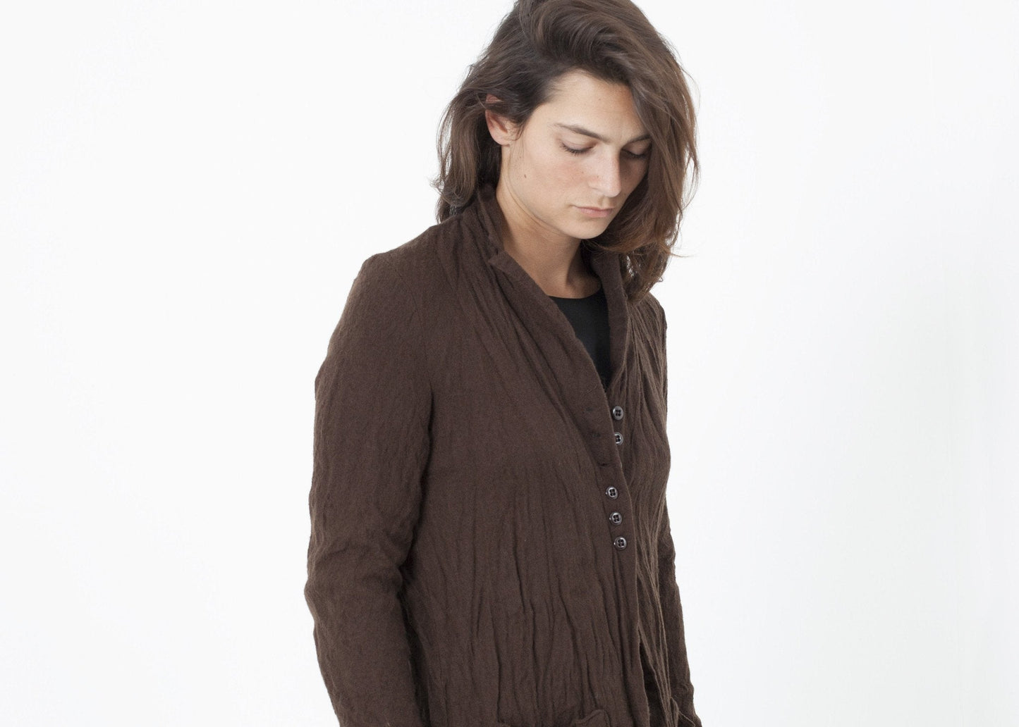 CHAQUETA DE LANA FANTASMA en Marrón