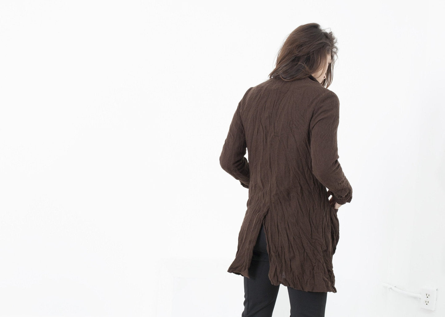 CHAQUETA DE LANA FANTASMA en Marrón