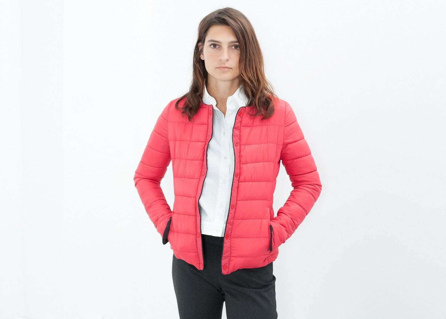 VESTE RÉVERSIBLE CAMELIA EN NOIR/ROUGE