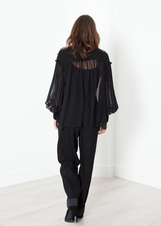 Pull en soie Poet en noir
