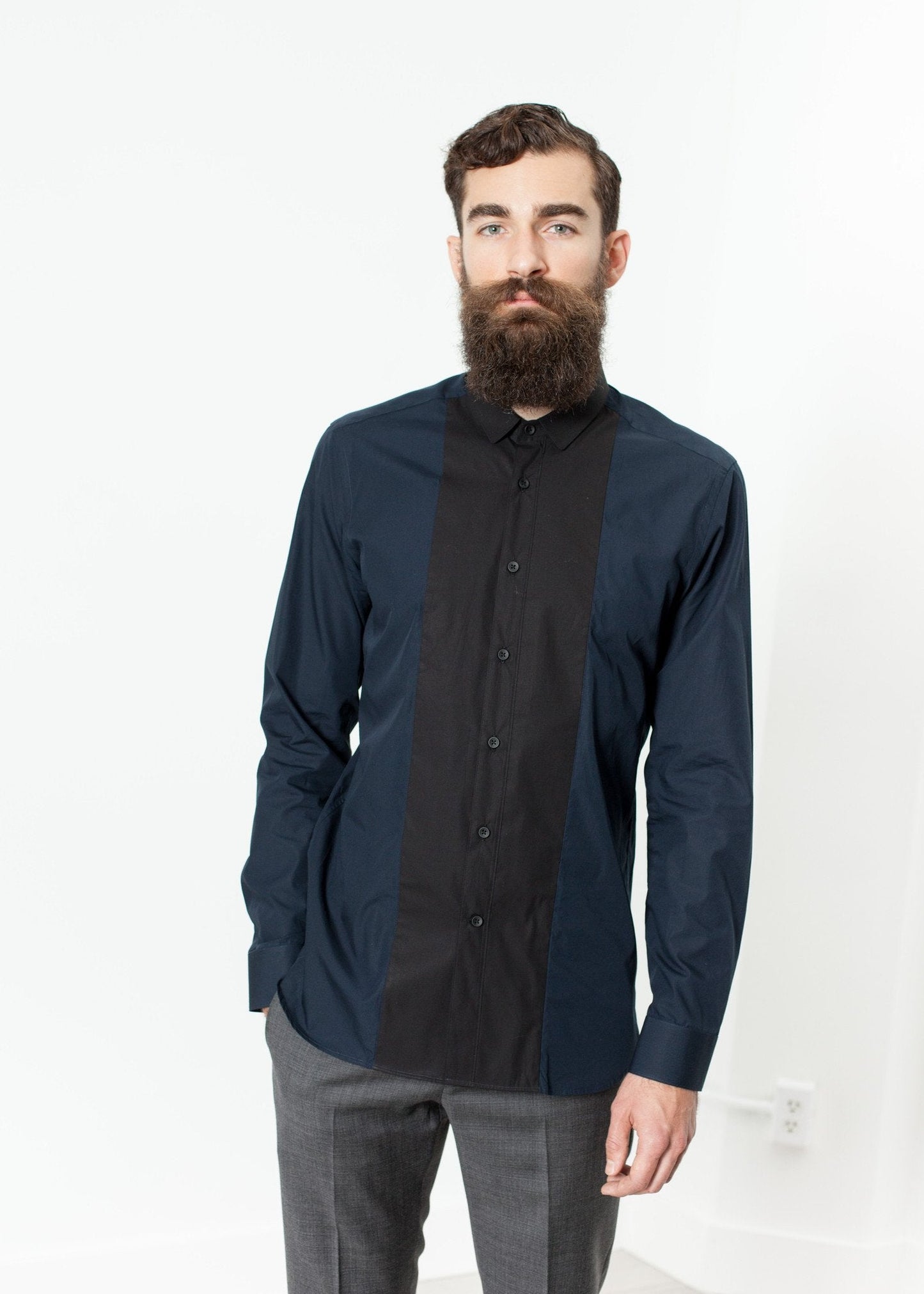 Camicia Camicia classica in blu marino