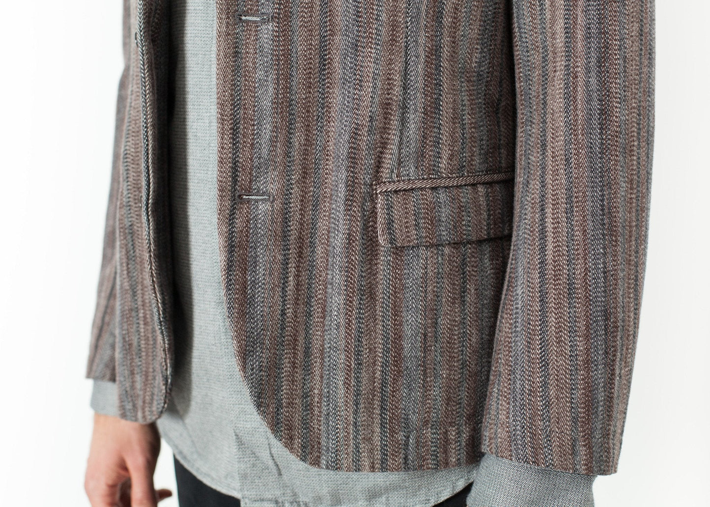 Giacca sportiva acquerello in marrone/blu 