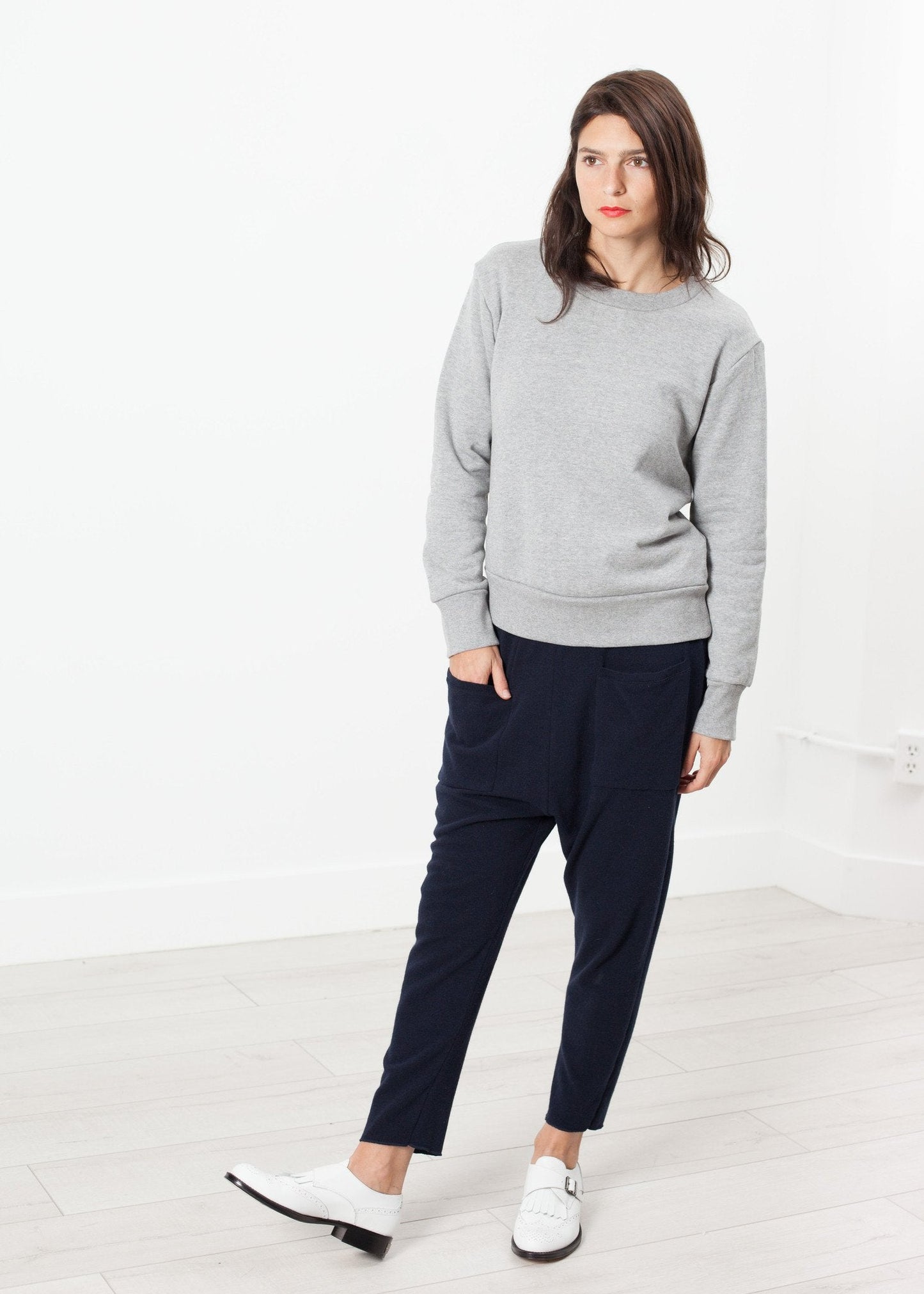 Loopwheeler-Sweatshirt in Grau