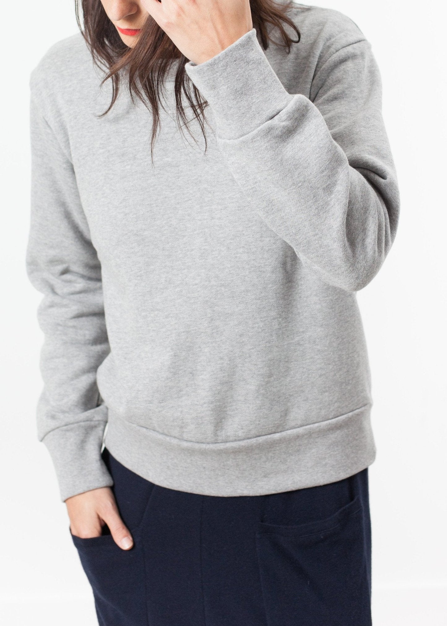 Loopwheeler-Sweatshirt in Grau