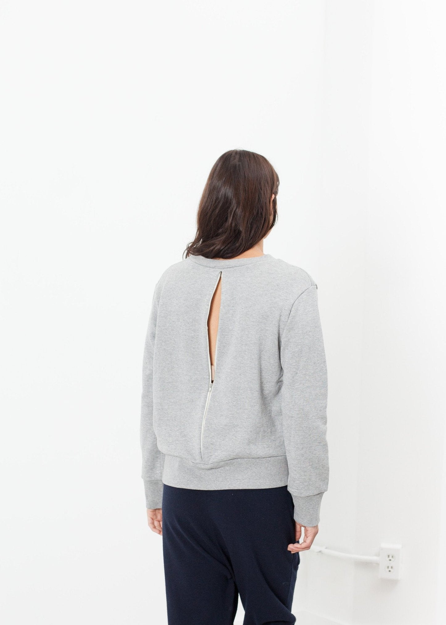 Loopwheeler-Sweatshirt in Grau