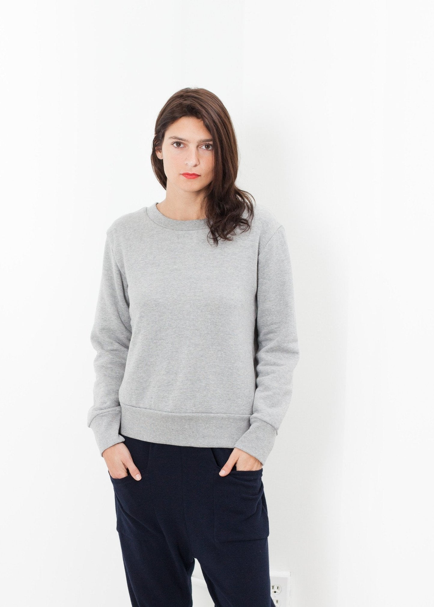 Loopwheeler-Sweatshirt in Grau