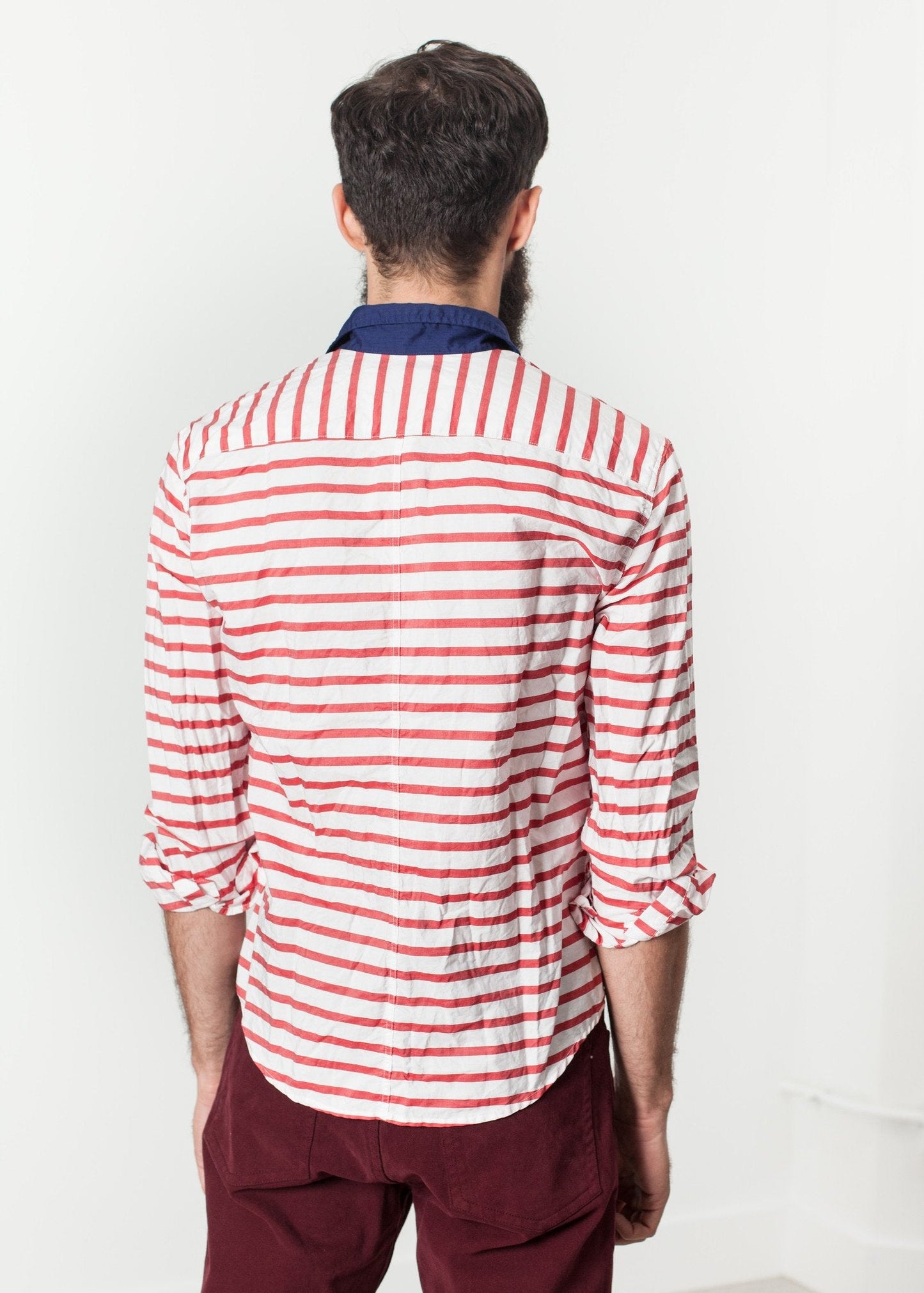 Camisa Luke con Rayas Rojas