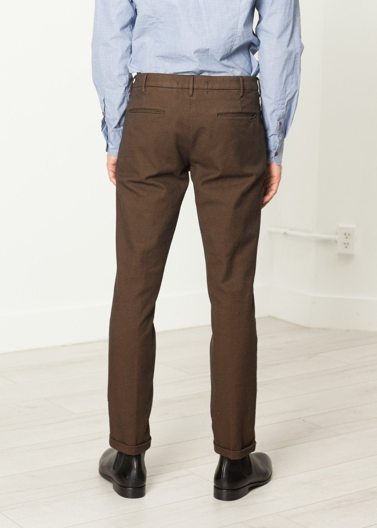 PANTALON EN TEJIDO DIAMANTE