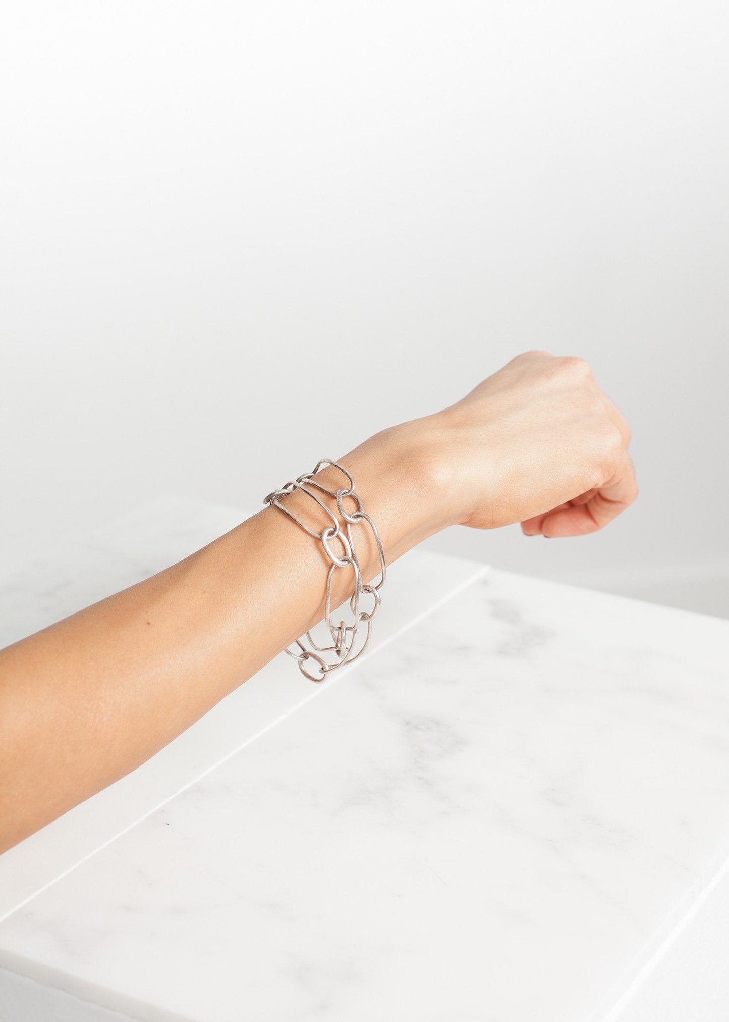 Armband 70 i borrat silver