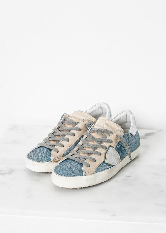 Låg Sneaker med paljetter i metall