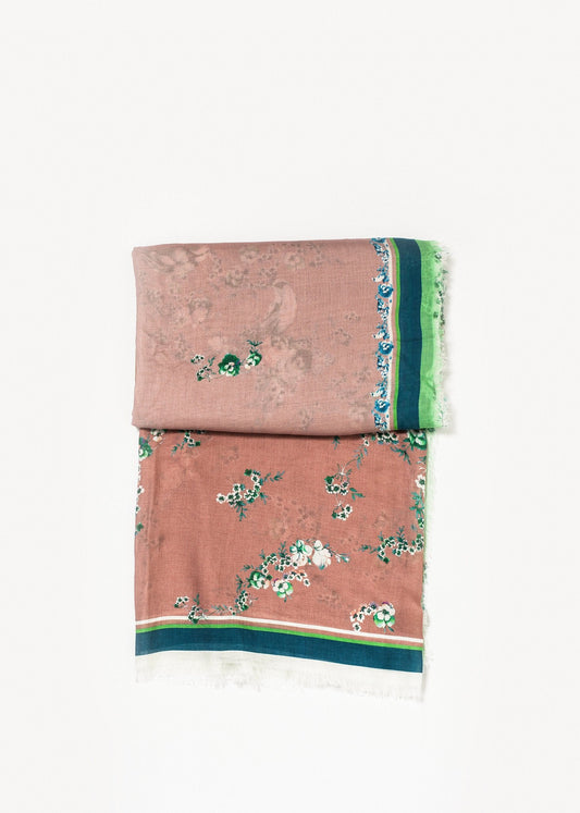 Blommig Cashmere Scarf