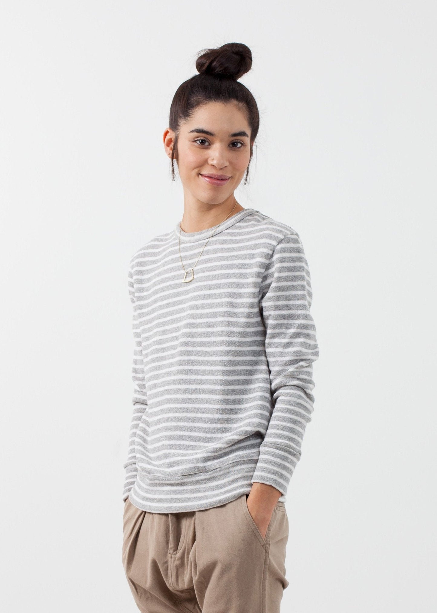 Gestreifter Pullover