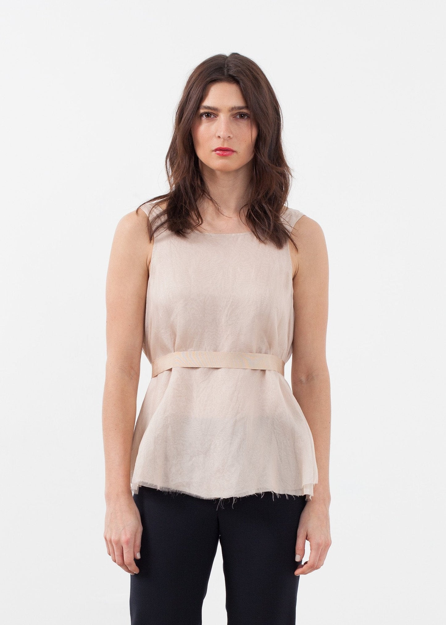 Parte superiore oscillante in organza