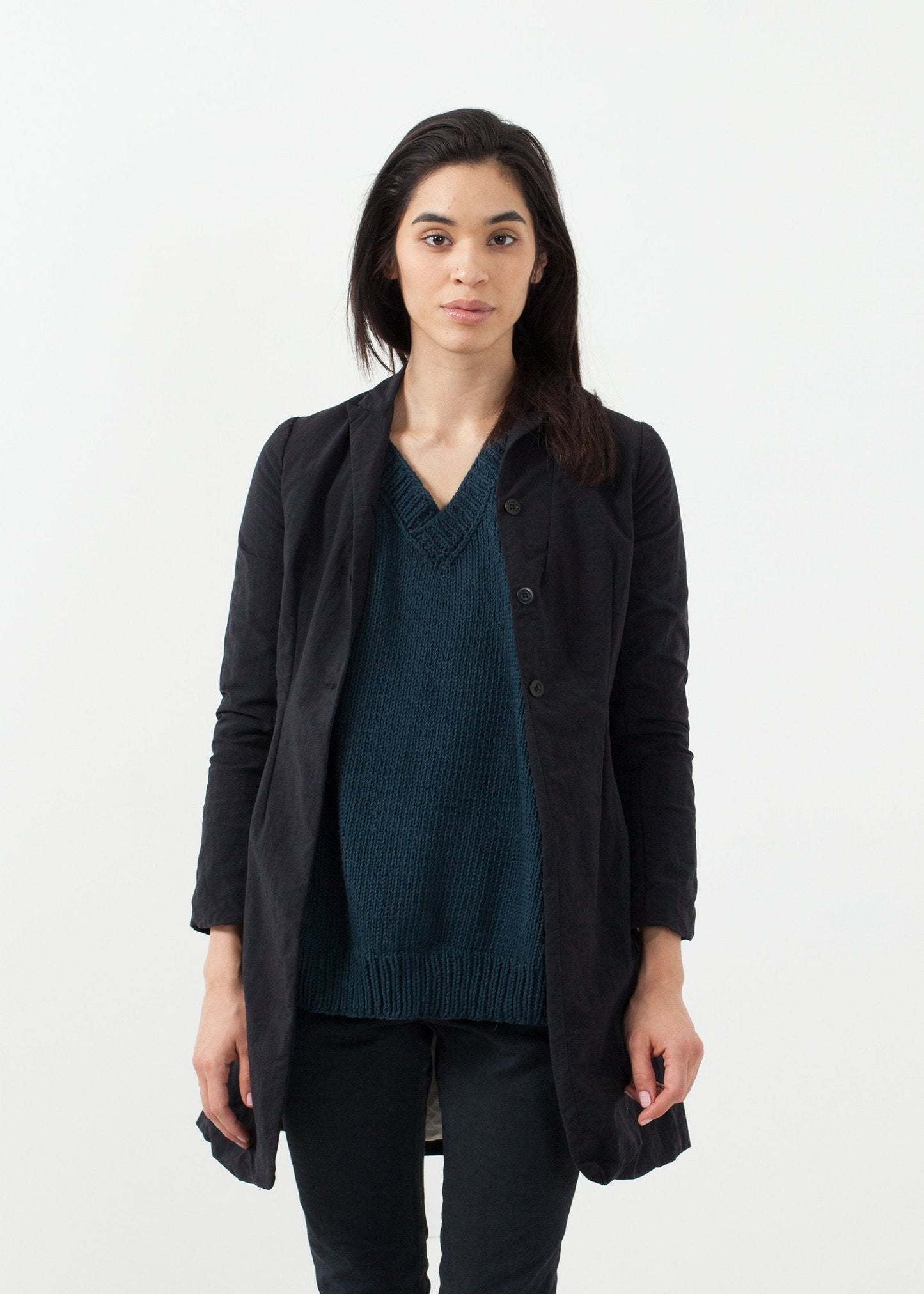 Chaqueta larga de nailon
