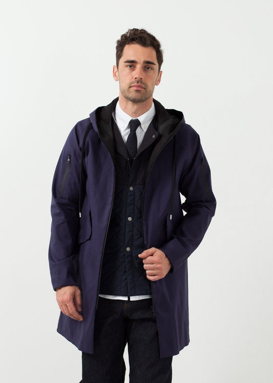 Parka contrastée