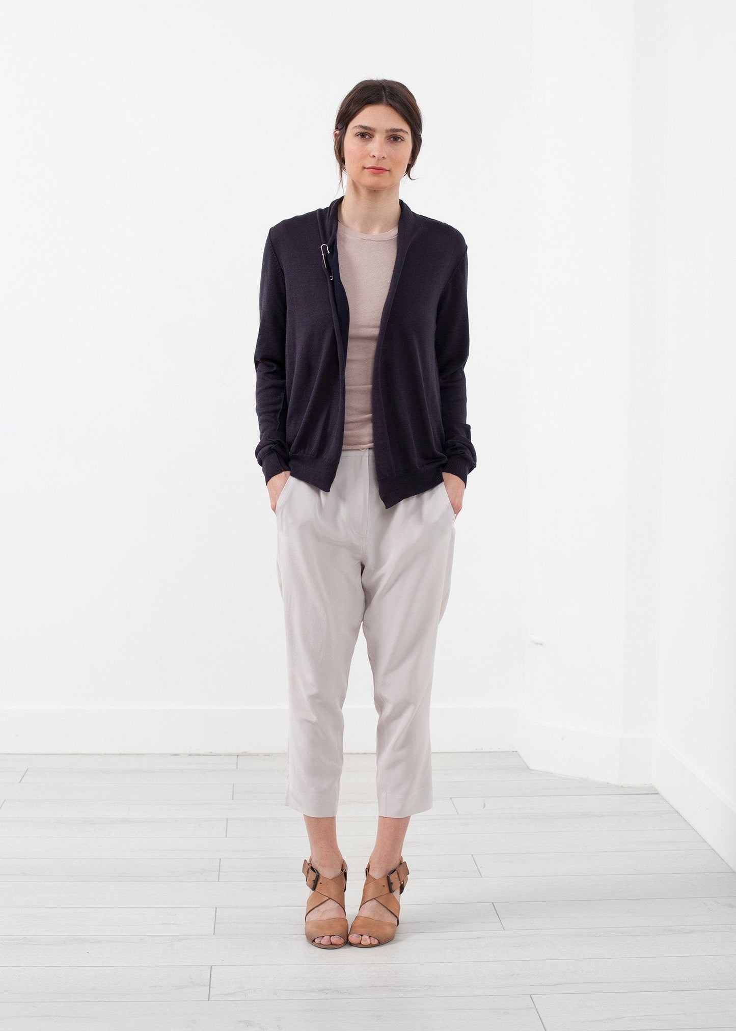 Strickjacke mit Schal