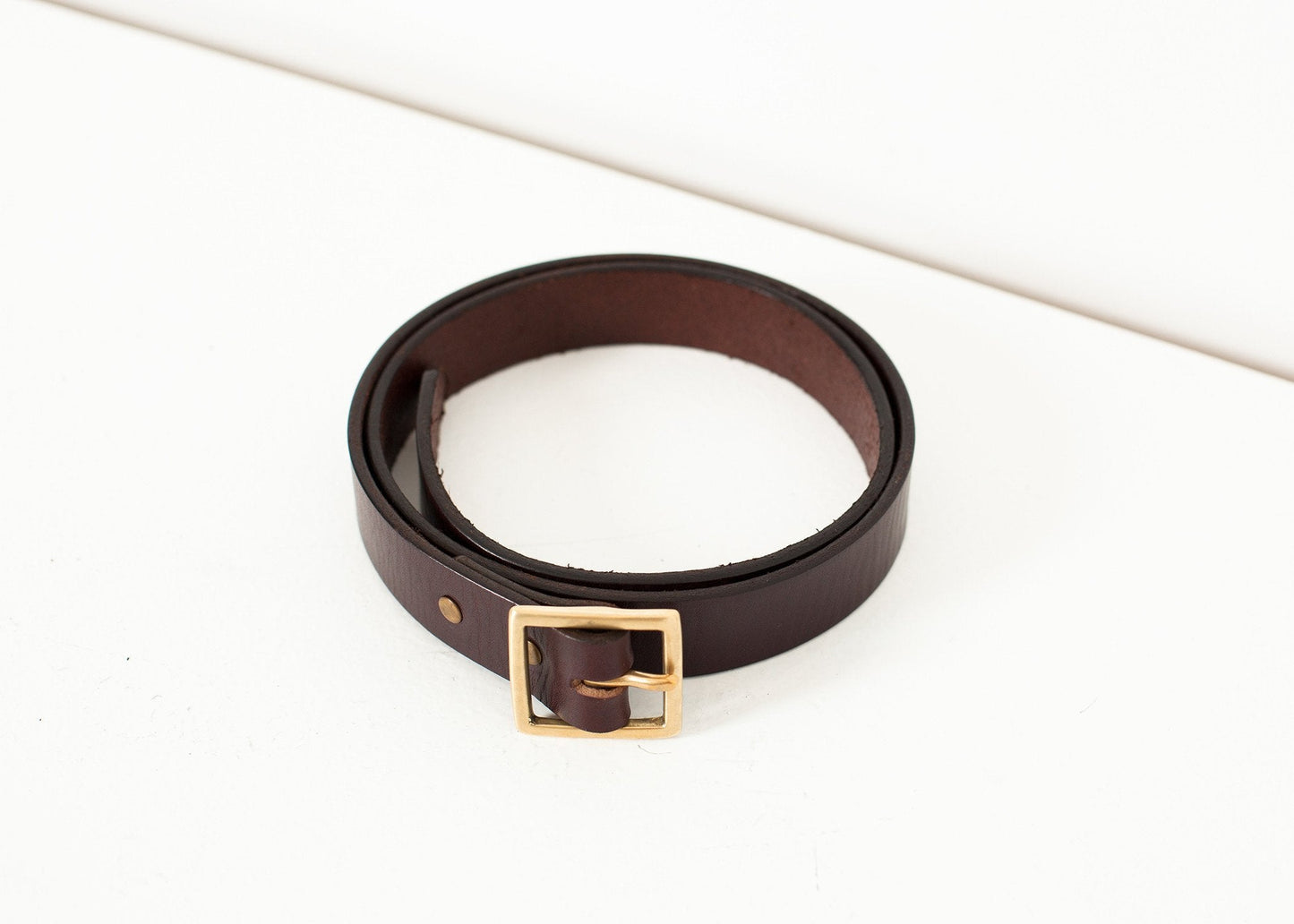 Ceinture unie en marron