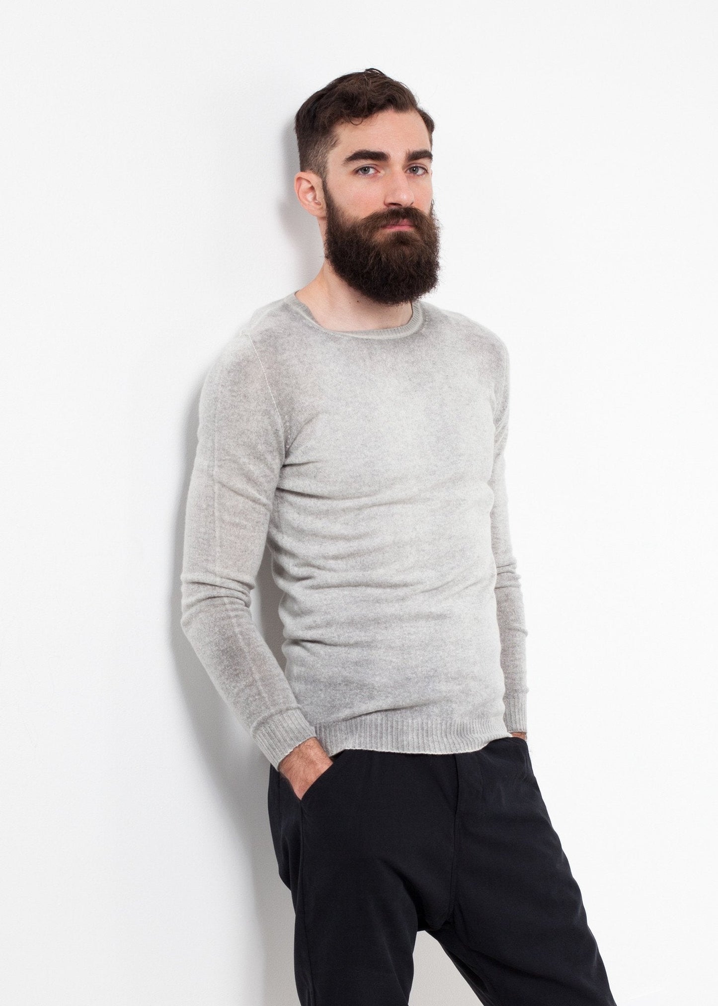 Girocollo in cashmere screziato