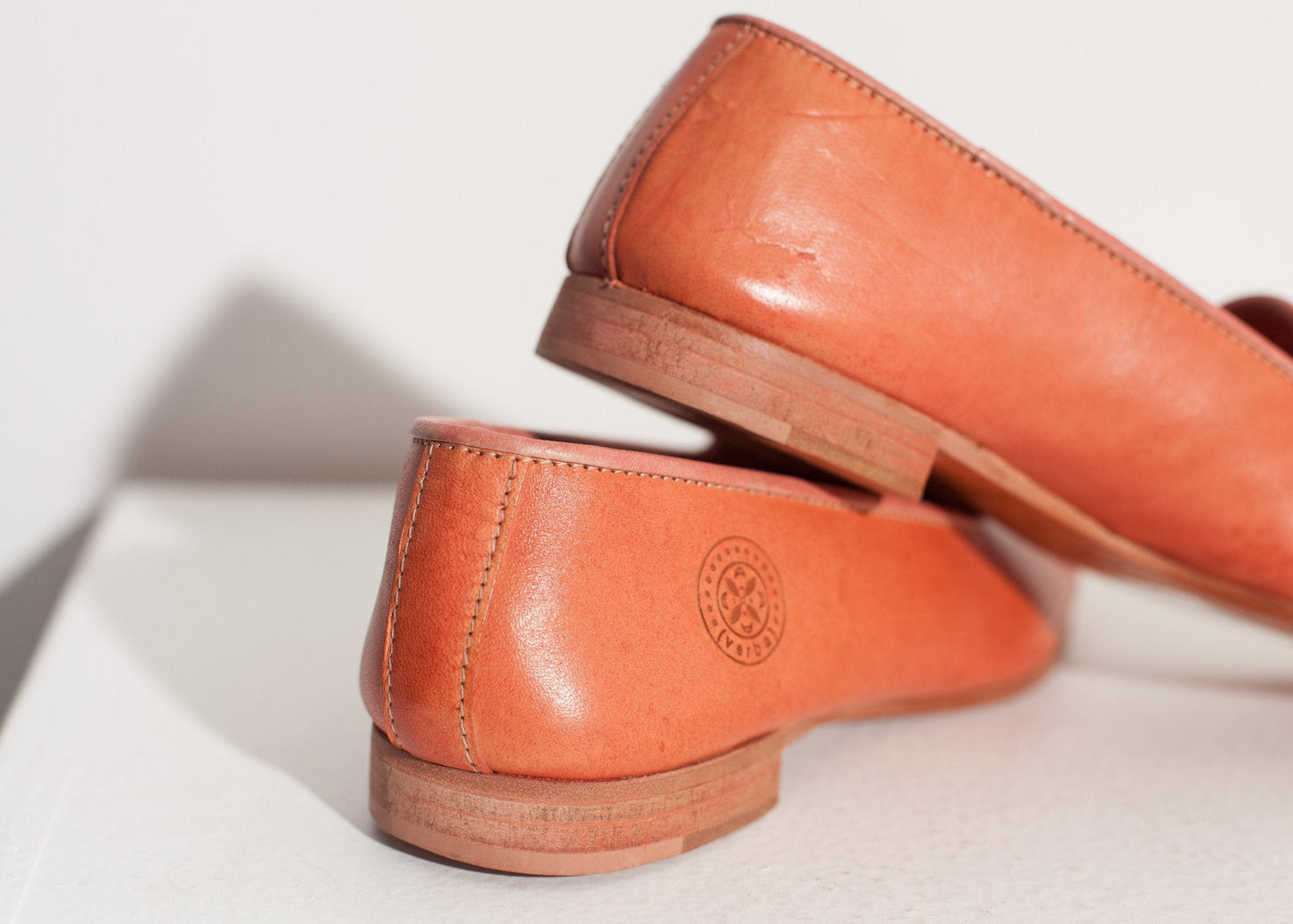Mocassin en cuir rose