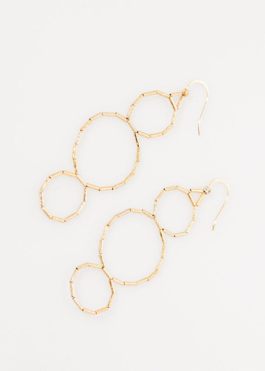 Boucle d'oreille triple créole