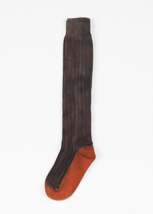 Chaussette en Tricot de Cachemire en Bronze
